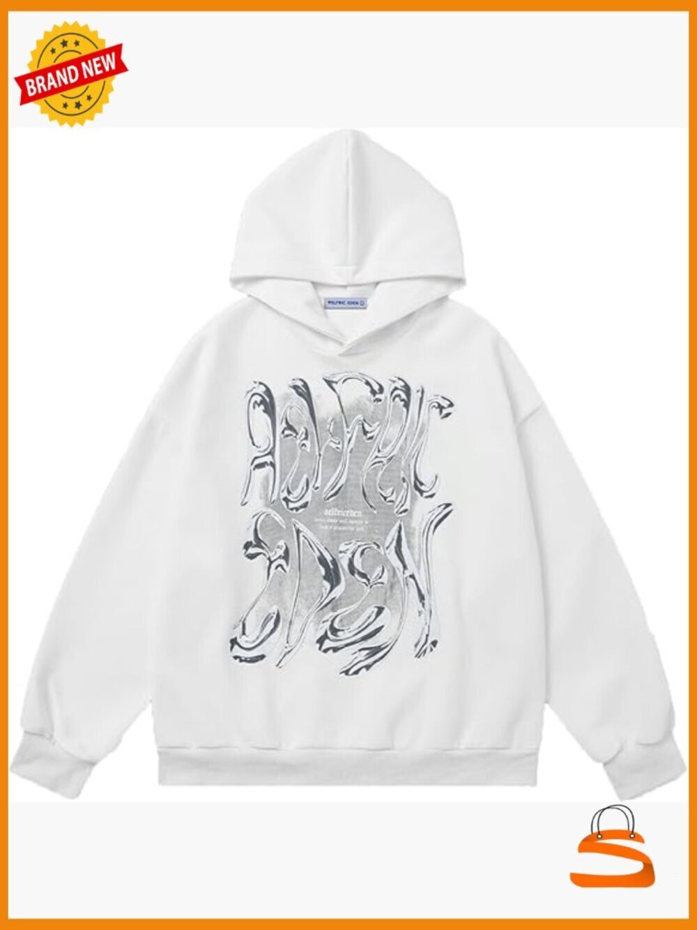 Oversized Y2k Graphic Hoodie Heavyweight Pullover Streetwear - Picture 1 of 7